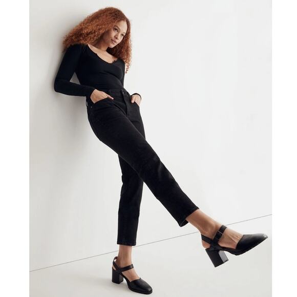 NWOT Madewell The MId-Rise Perfect Vintage Jeans in Clean Black Wash Size 25 - Picture 10 of 16